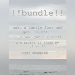 Bundle!! 15 & 20% off deals!! hurry because this is a limited time offer🤍🤍